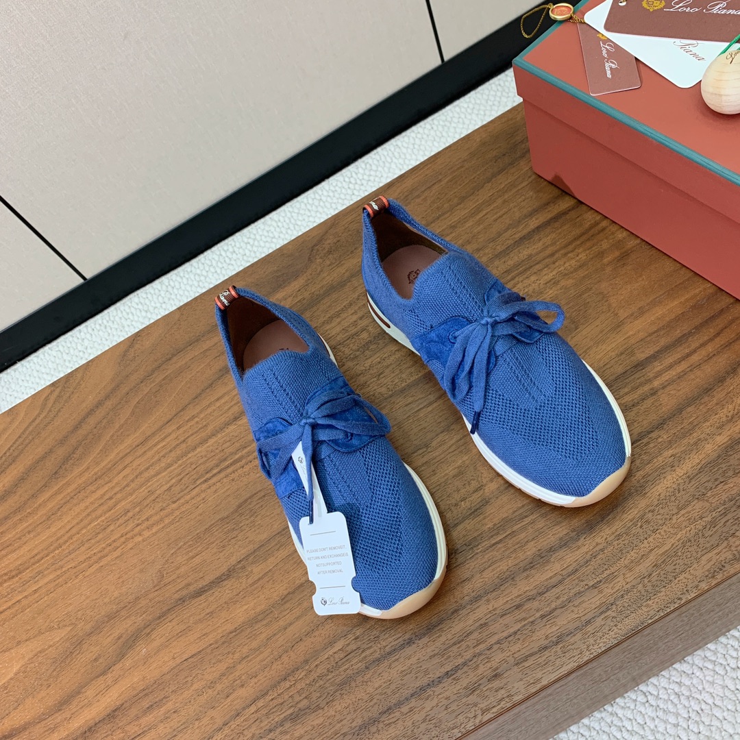 【Loro Piana】针织运动鞋。上脚轻便舒适。将功能性与低调个性风格和谐融合。打造都市着装的理想鞋履