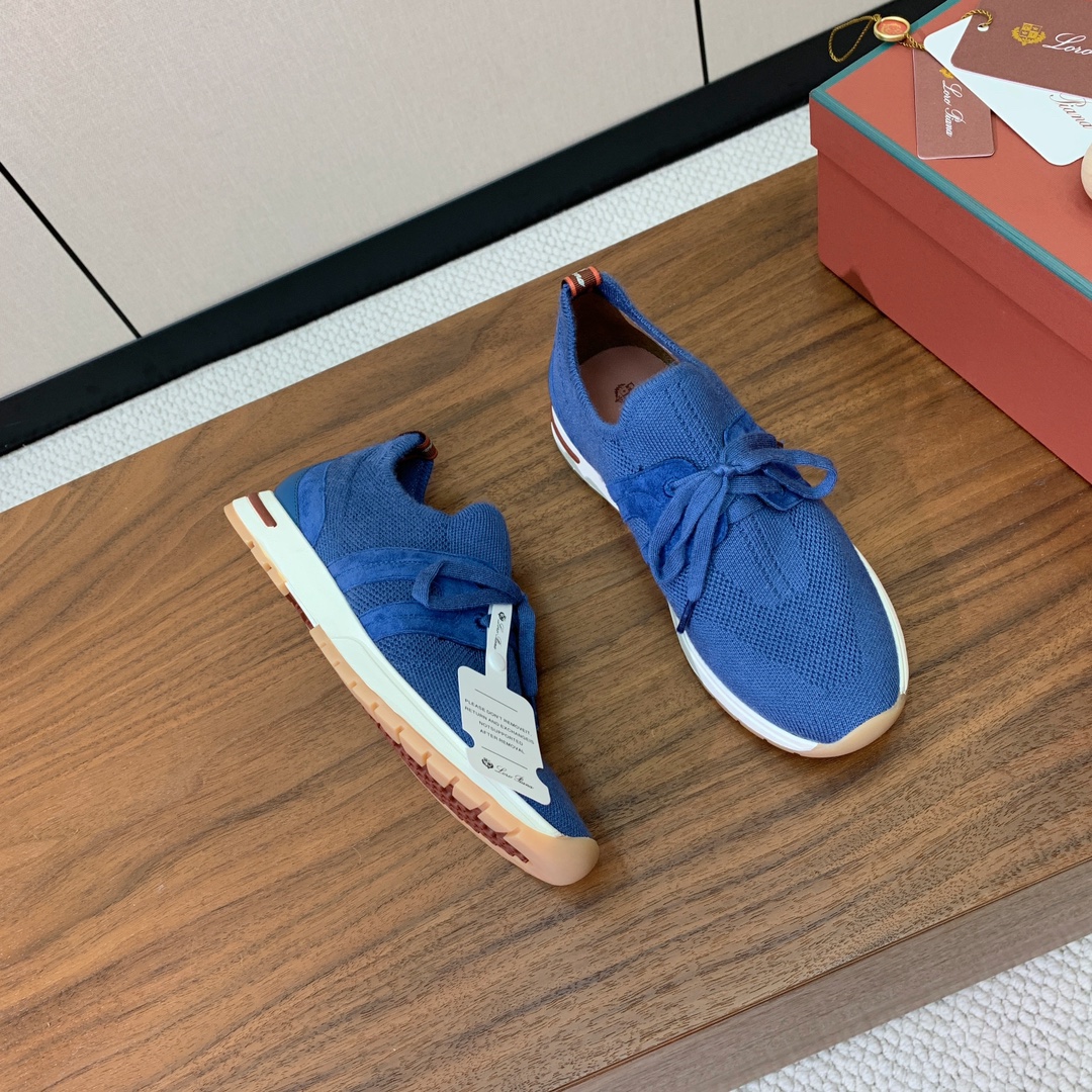 【Loro Piana】针织运动鞋。上脚轻便舒适。将功能性与低调个性风格和谐融合。打造都市着装的理想鞋履