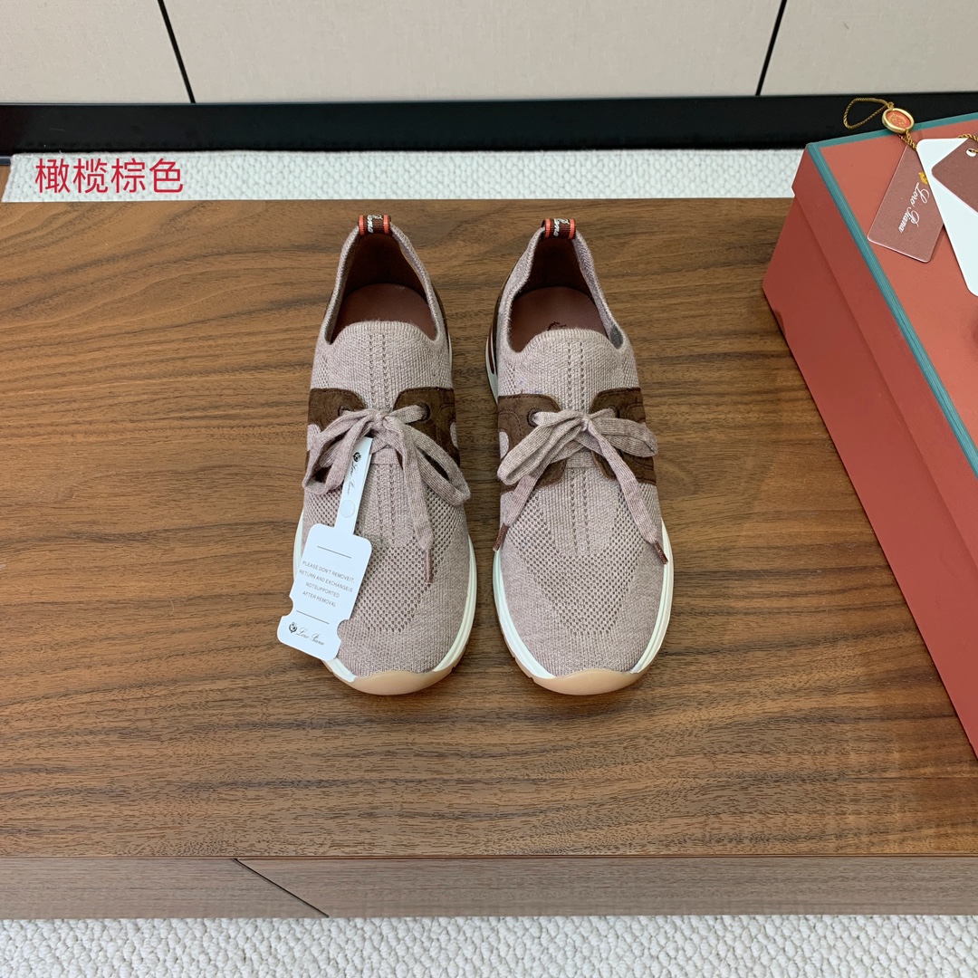 【Loro Piana】针织运动鞋。上脚轻便舒适。将功能性与低调个性风格和谐融合。打造都市着装的理想鞋履