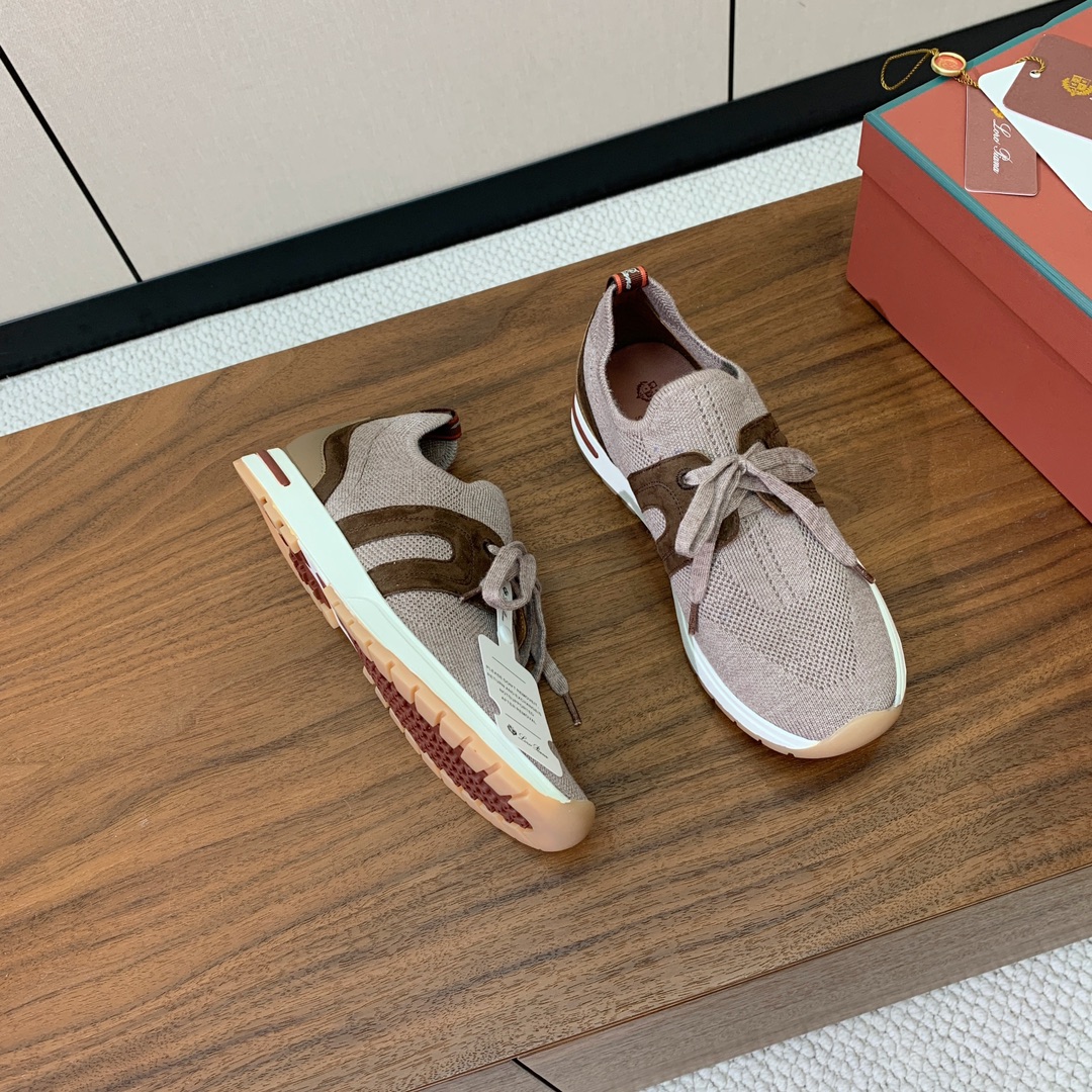 【Loro Piana】针织运动鞋。上脚轻便舒适。将功能性与低调个性风格和谐融合。打造都市着装的理想鞋履