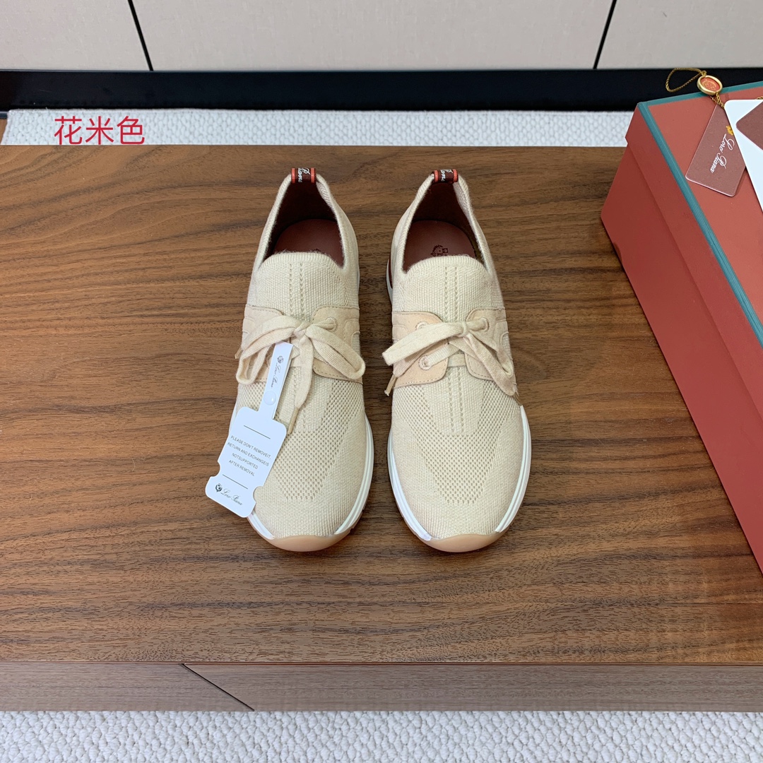 【Loro Piana】针织运动鞋。上脚轻便舒适。将功能性与低调个性风格和谐融合。打造都市着装的理想鞋履