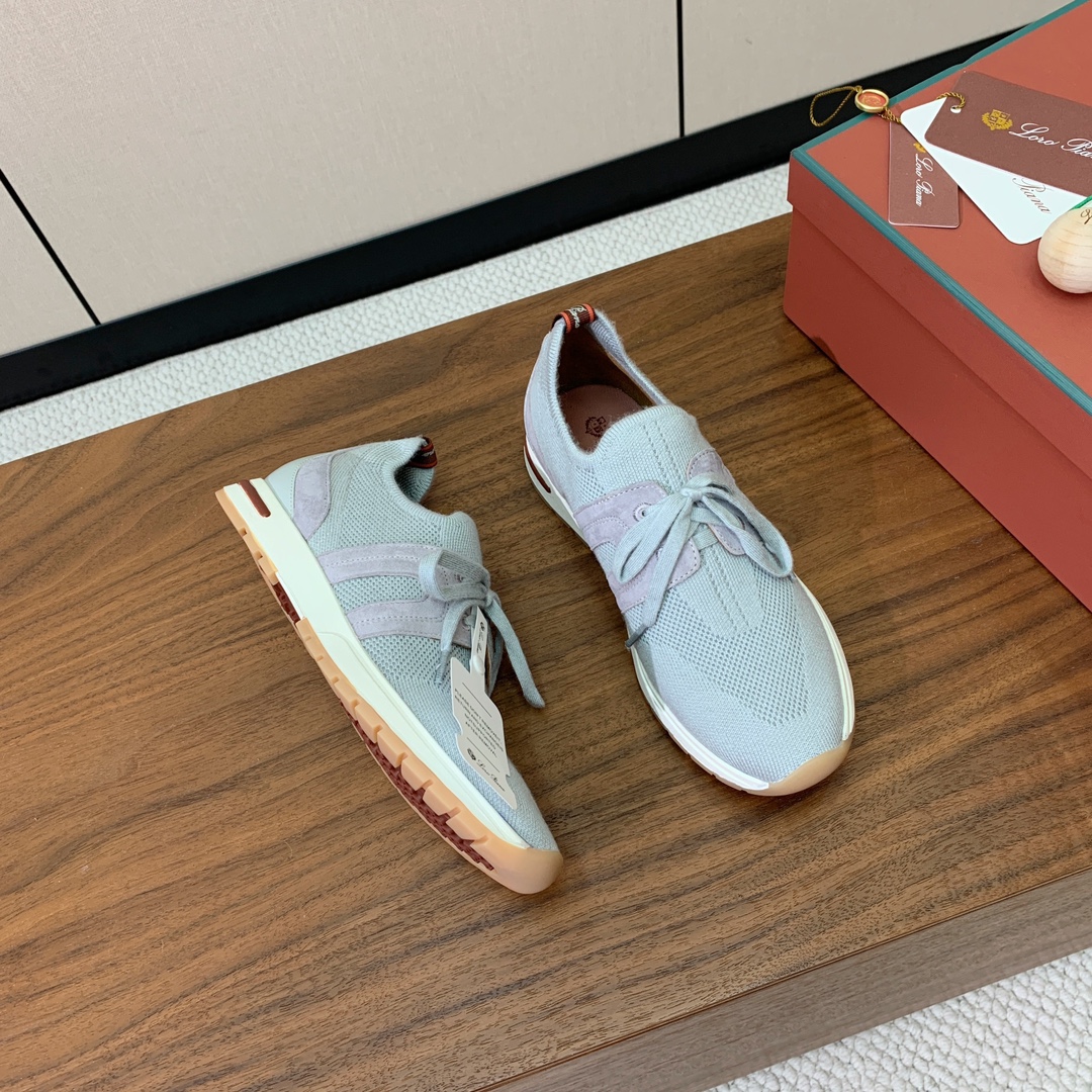 【Loro Piana】针织运动鞋。上脚轻便舒适。将功能性与低调个性风格和谐融合。打造都市着装的理想鞋履