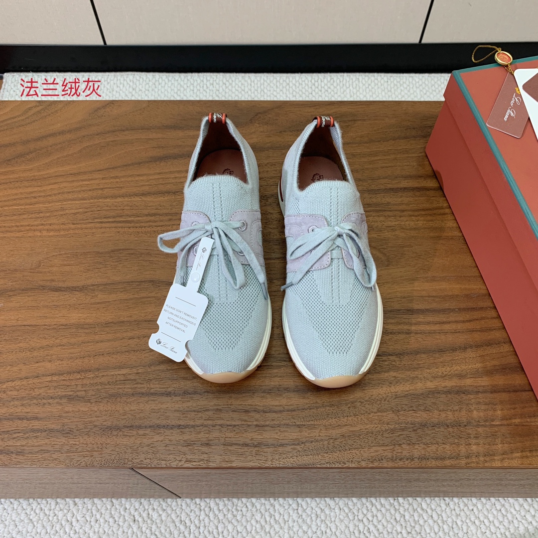 【Loro Piana】针织运动鞋。上脚轻便舒适。将功能性与低调个性风格和谐融合。打造都市着装的理想鞋履