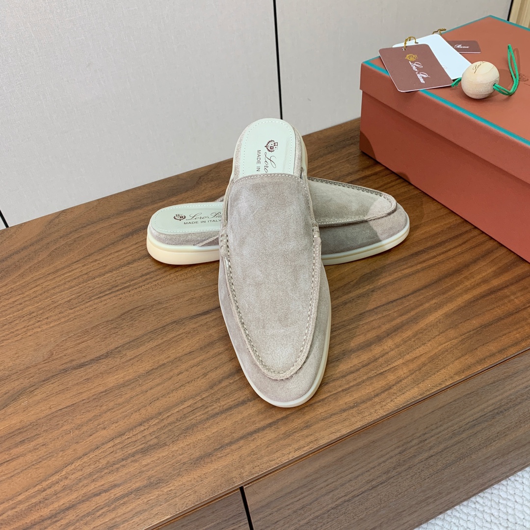 【Loro Piana】男款包头拖。复古优雅低调奢华。时尚性与皮料实用性同样兼具依然全网最高品质。鞋面牛