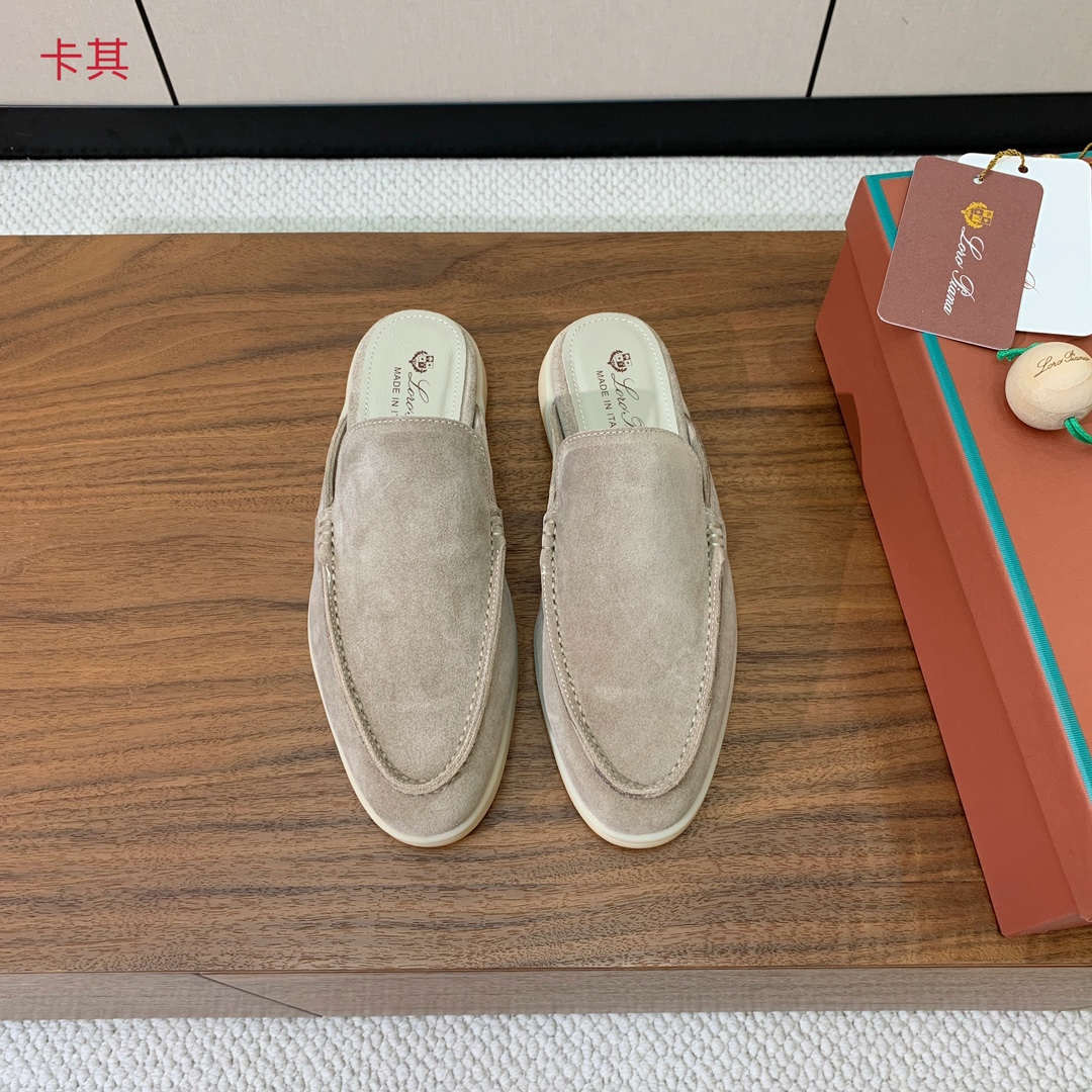 【Loro Piana】男款包头拖。复古优雅低调奢华。时尚性与皮料实用性同样兼具依然全网最高品质。鞋面牛