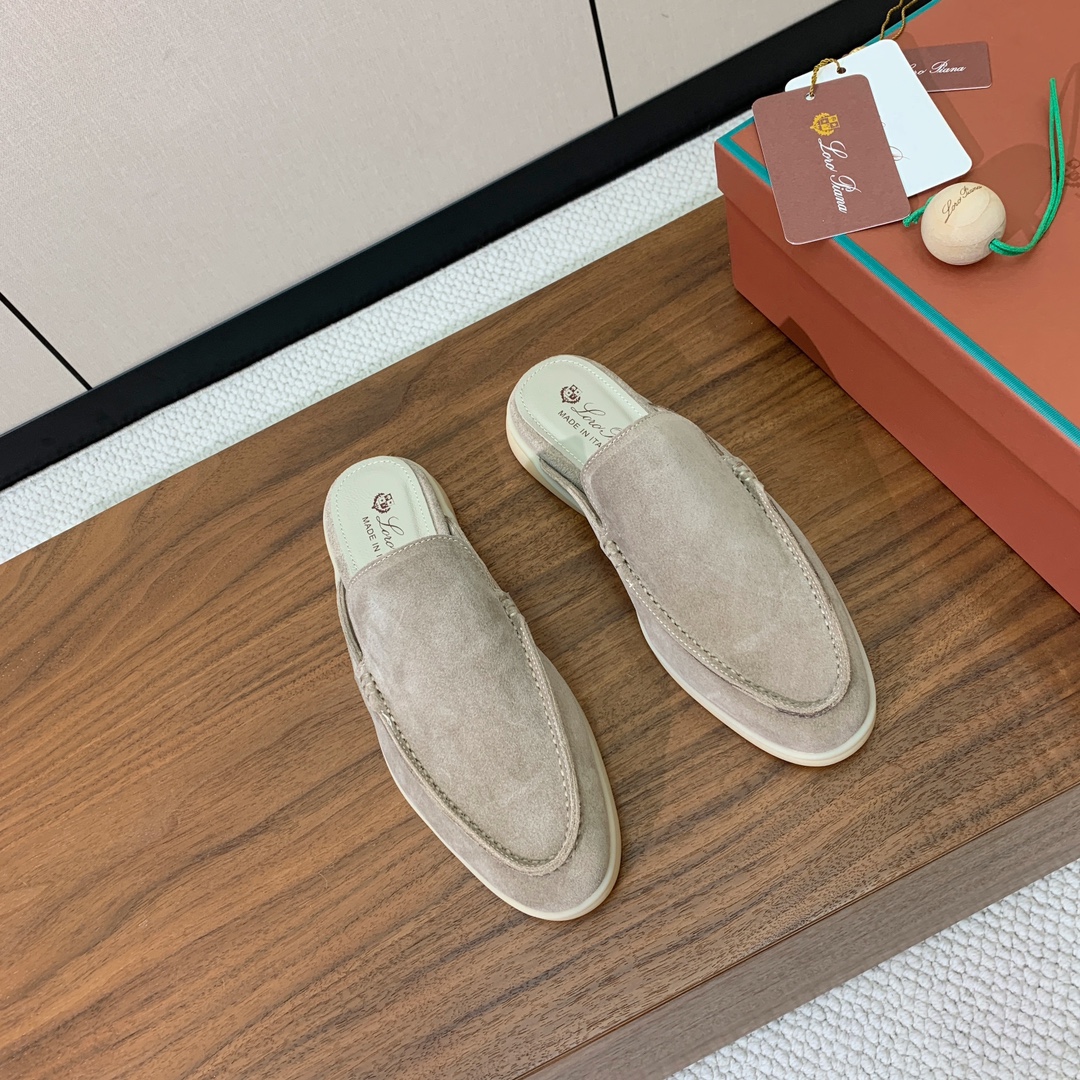 【Loro Piana】男款包头拖。复古优雅低调奢华。时尚性与皮料实用性同样兼具依然全网最高品质。鞋面牛