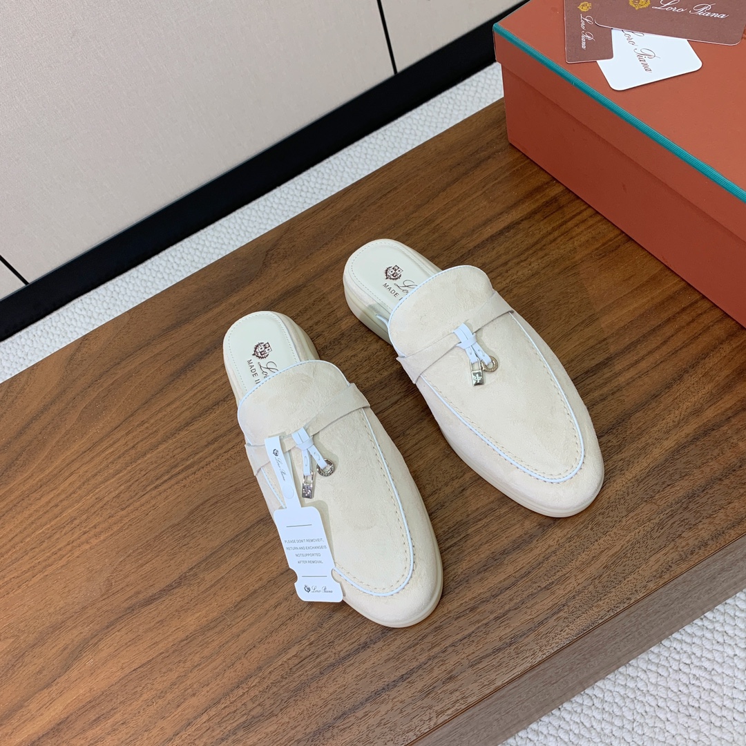 【Loro Piana】锁边包头拖。意大利顶级羊绒复古优雅低调奢华。时尚性与皮料实用性同样兼具依然全网最