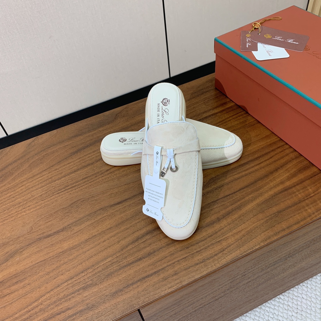 【Loro Piana】锁边包头拖。意大利顶级羊绒复古优雅低调奢华。时尚性与皮料实用性同样兼具依然全网最