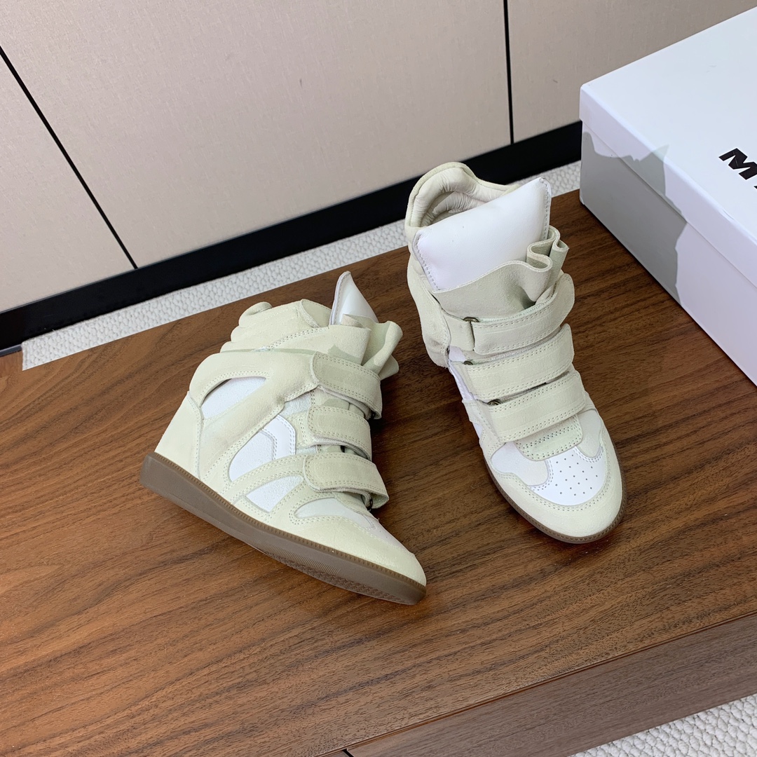 【Isabel Marant】秋冬内增高拼色高帮休闲鞋。超级有高级感上脚超好看。关键超级舒适脚感一点都不