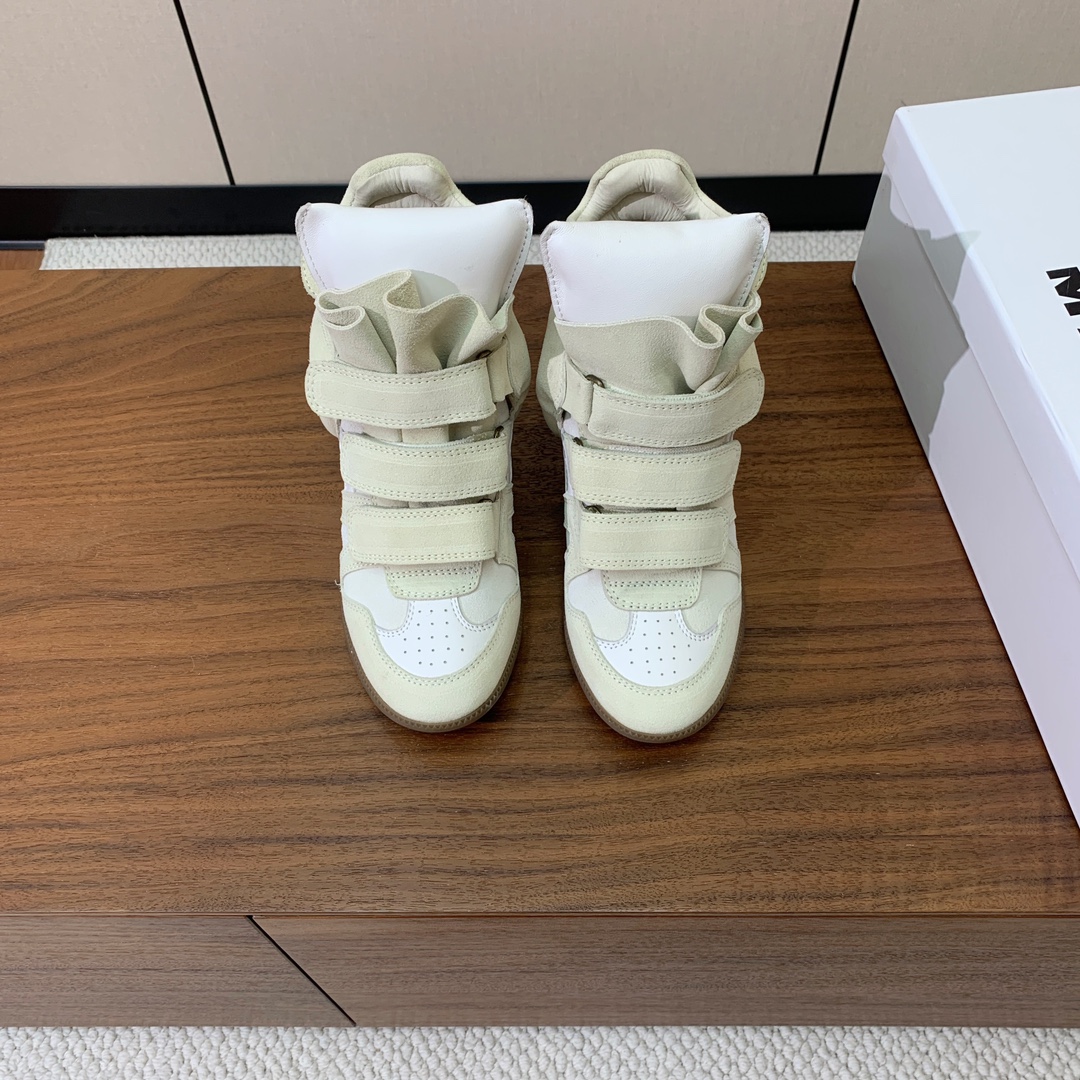 【Isabel Marant】秋冬内增高拼色高帮休闲鞋。超级有高级感上脚超好看。关键超级舒适脚感一点都不