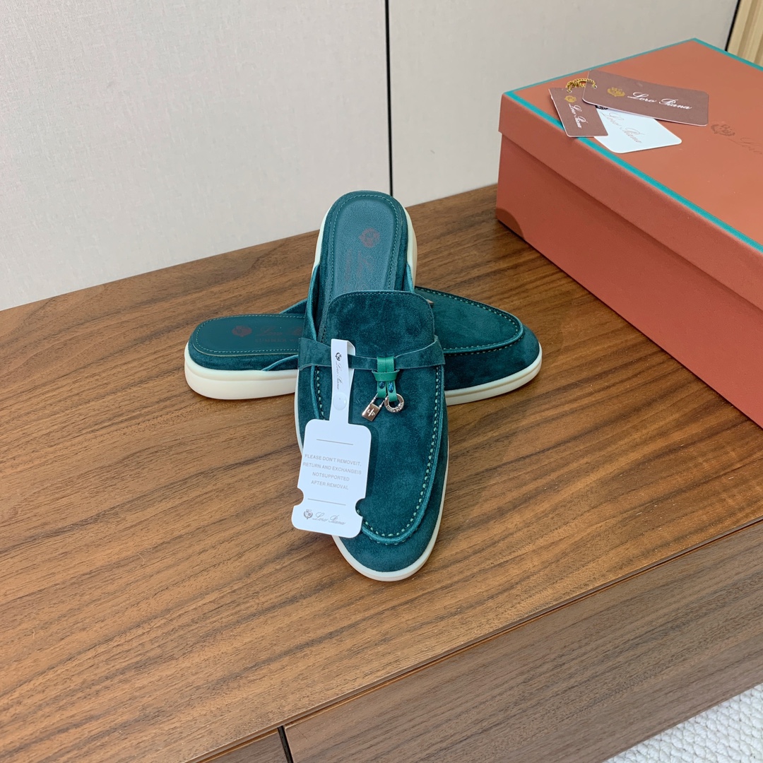 【Loro Piana】包头拖。意大利顶级羊绒复古优雅低调奢华。时尚性与皮料实用性同样兼具依然全网最高品