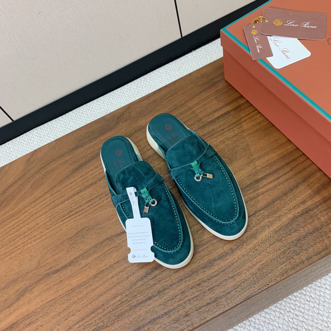 【Loro Piana】包头拖。意大利顶级羊绒复古优雅低调奢华。时尚性与皮料实用性同样兼具依然全网最高品