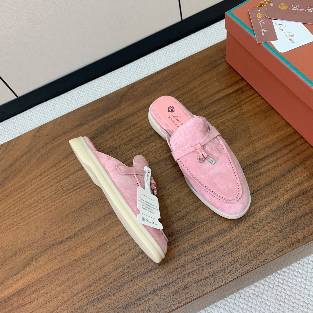 【Loro Piana】包头拖。意大利顶级羊绒复古优雅低调奢华。时尚性与皮料实用性同样兼具依然全网最高品