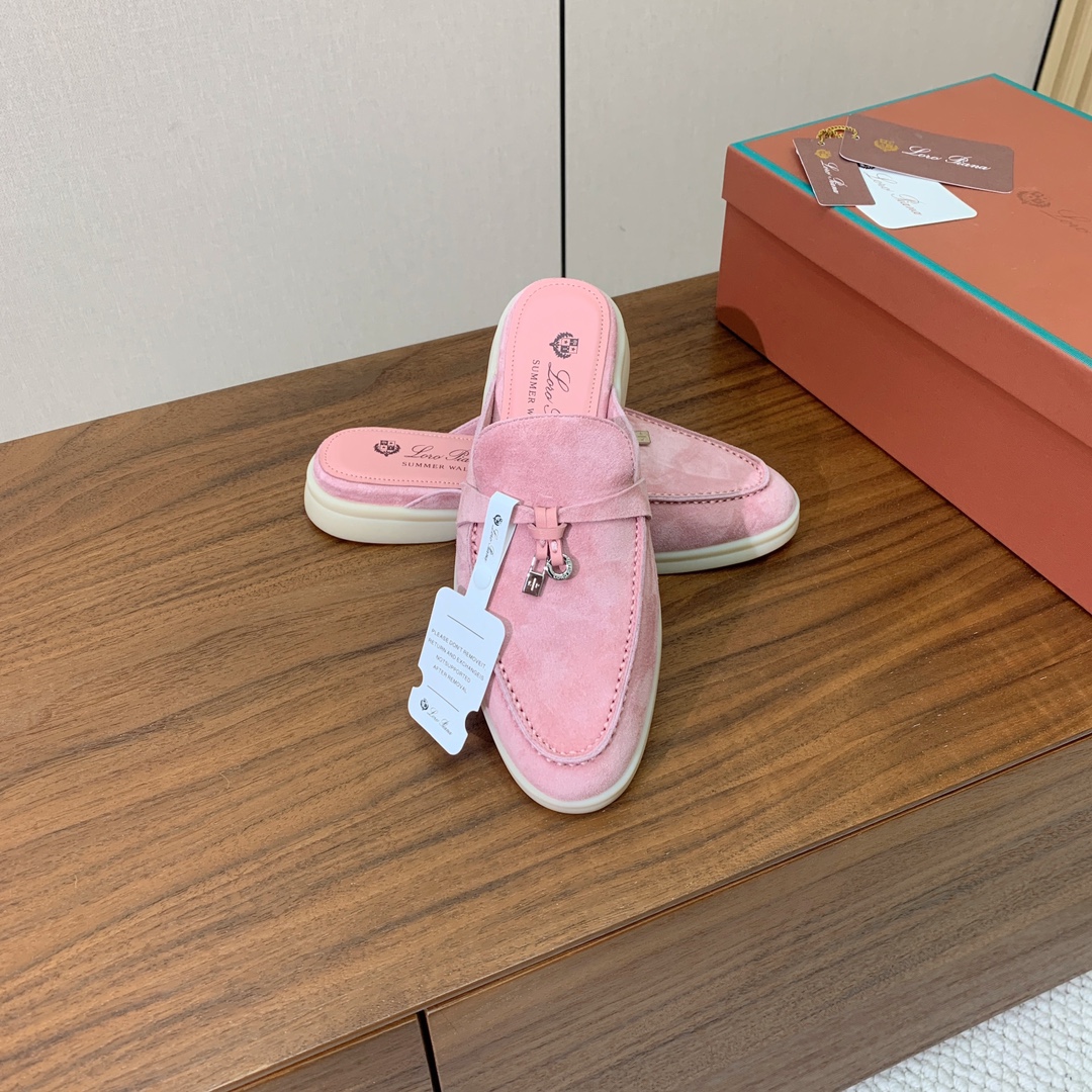 【Loro Piana】包头拖。意大利顶级羊绒复古优雅低调奢华。时尚性与皮料实用性同样兼具依然全网最高品