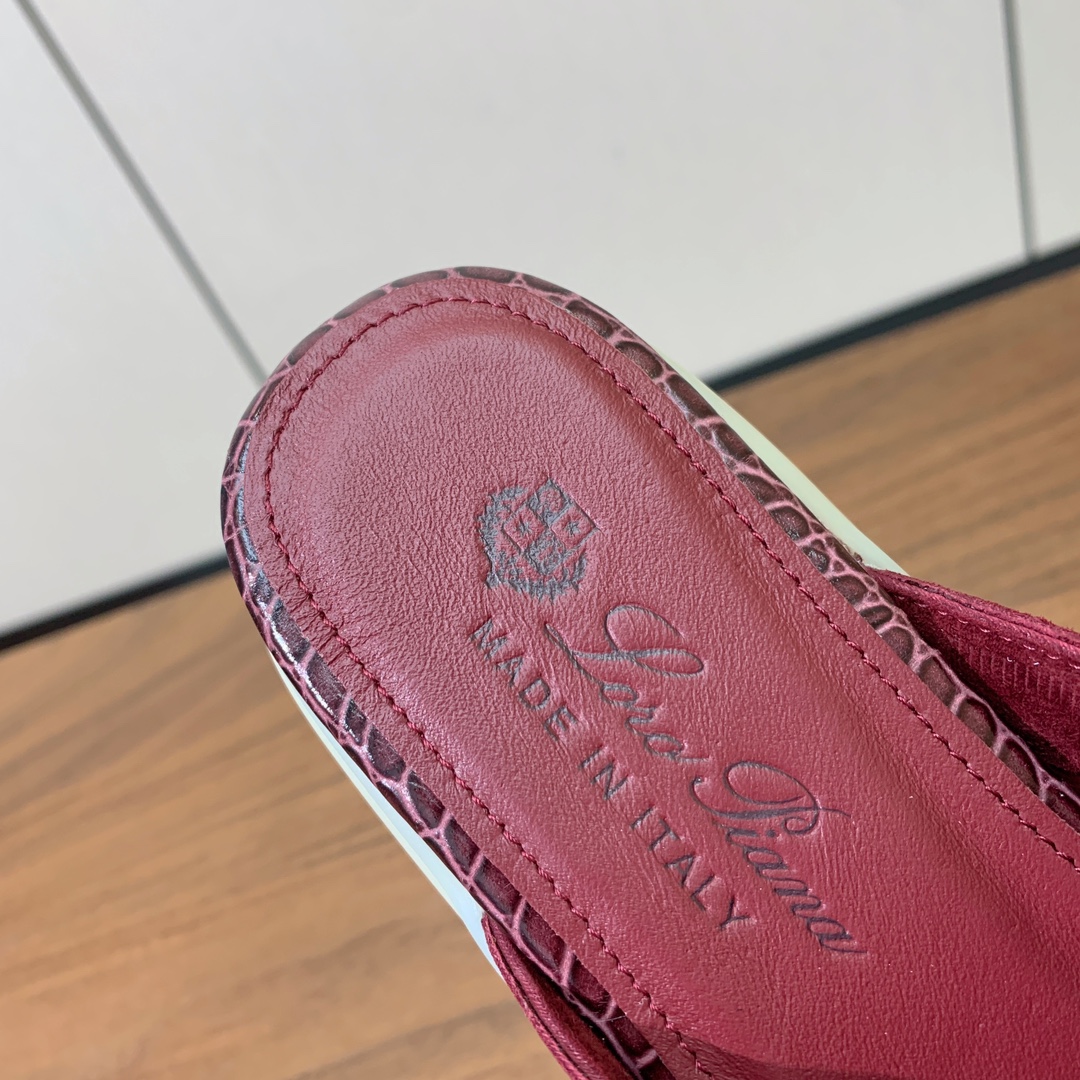 【Loro Piana】石头纹拼色包头拖。意大利顶级羊绒复古优雅低调奢华。时尚性与皮料实用性同样兼具依然