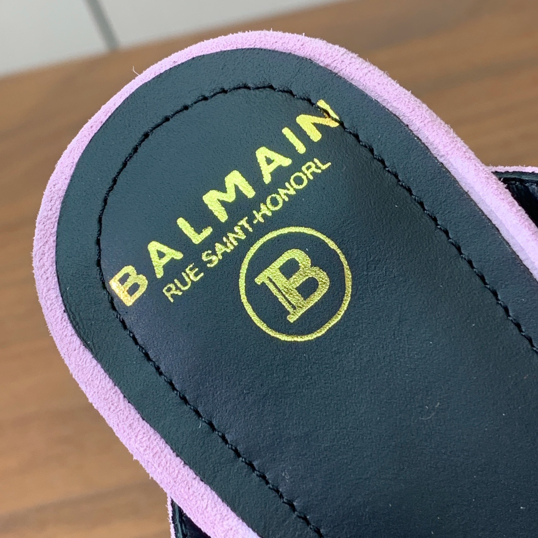 【Bal*ain】织带高跟拖鞋。愈发別致出众，无敌气场、无敌好看。材质：鞋面羊京➕定制Logo织带。牛皮