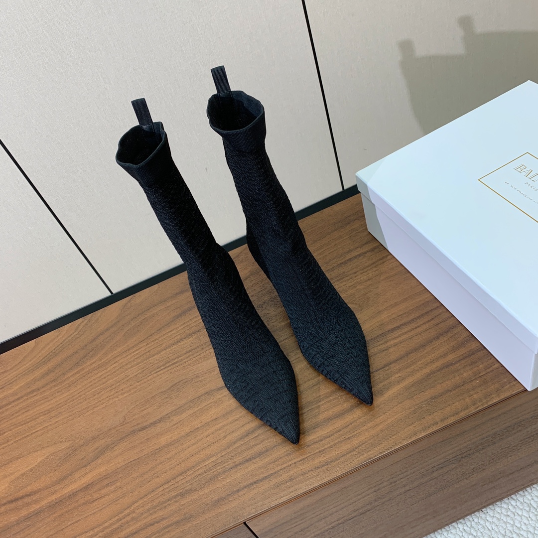 【Balmai*】针织弹力短靴！海外订购原版，1:1完美复刻！材质：原版定制飞织鞋面，牛皮垫脚，真皮大底