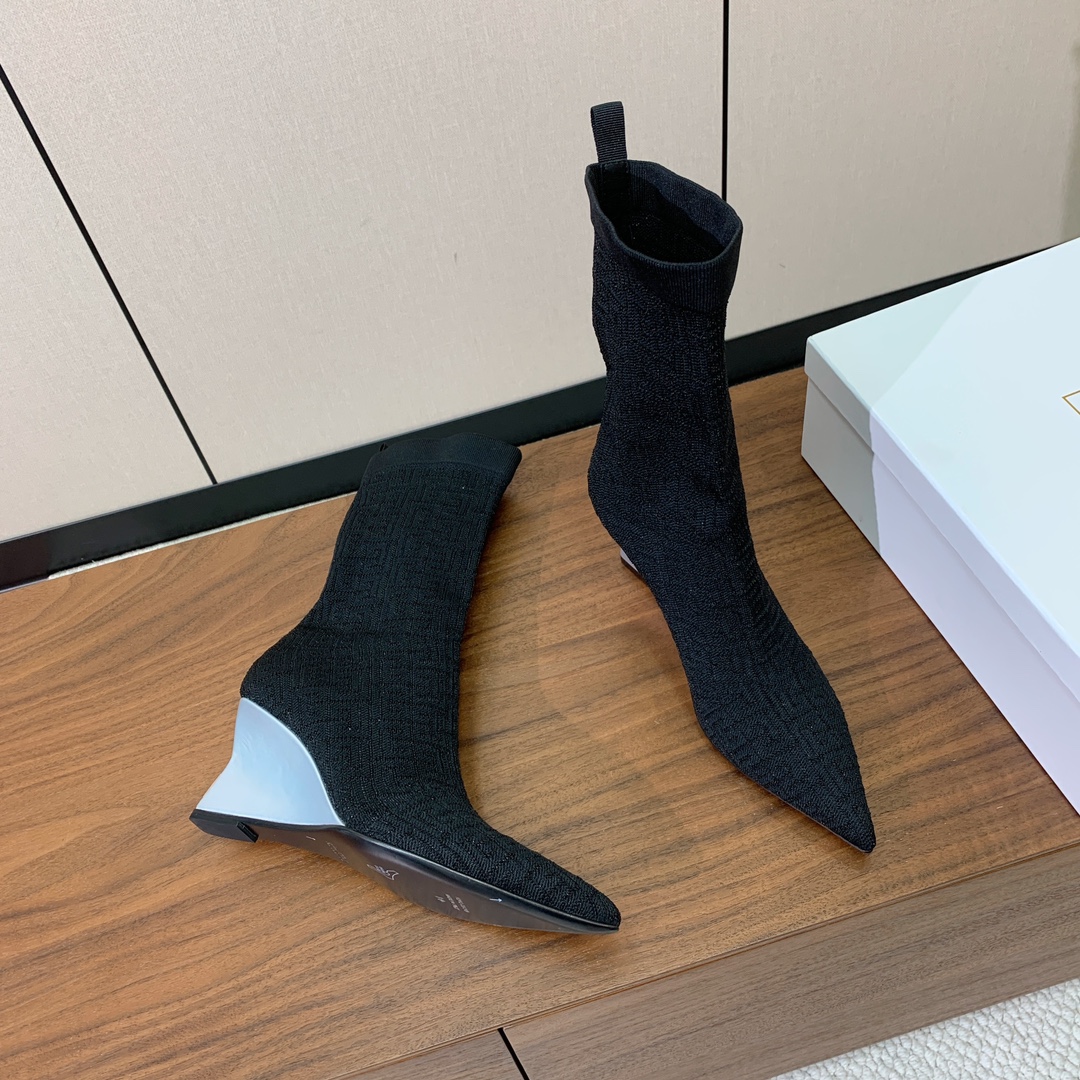 【Balmai*】针织弹力短靴！海外订购原版，1:1完美复刻！材质：原版定制飞织鞋面，牛皮垫脚，真皮大底