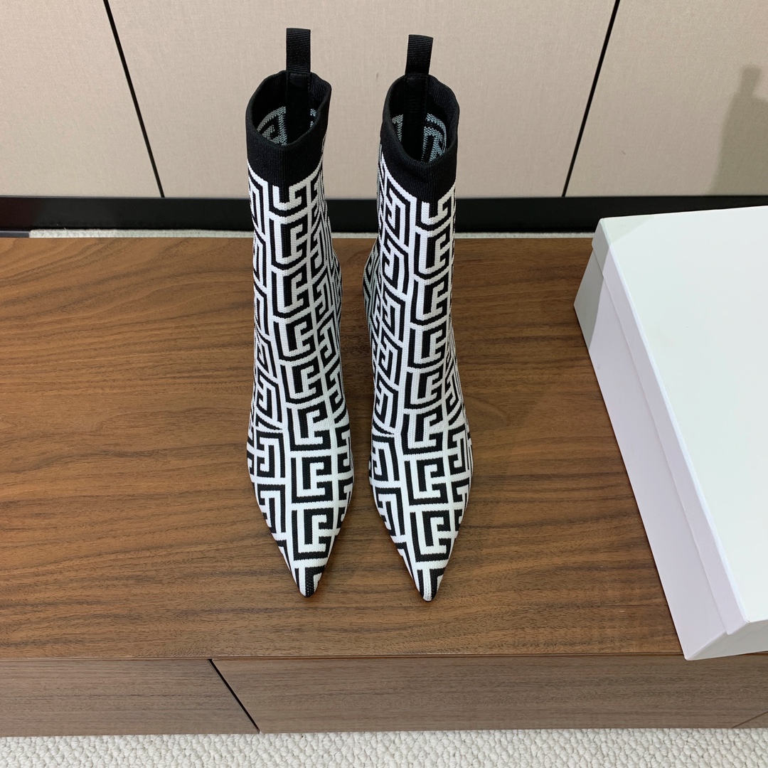 【Balmai*】针织弹力短靴！海外订购原版，1:1完美复刻！材质：原版定制飞织鞋面，牛皮垫脚，真皮大底