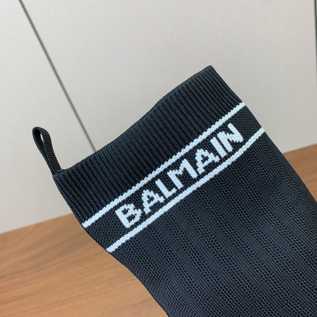 【Balmai*】针织弹力短靴！海外订购原版，1:1完美复刻！材质：原版定制飞织鞋面，牛皮垫脚，真皮大底