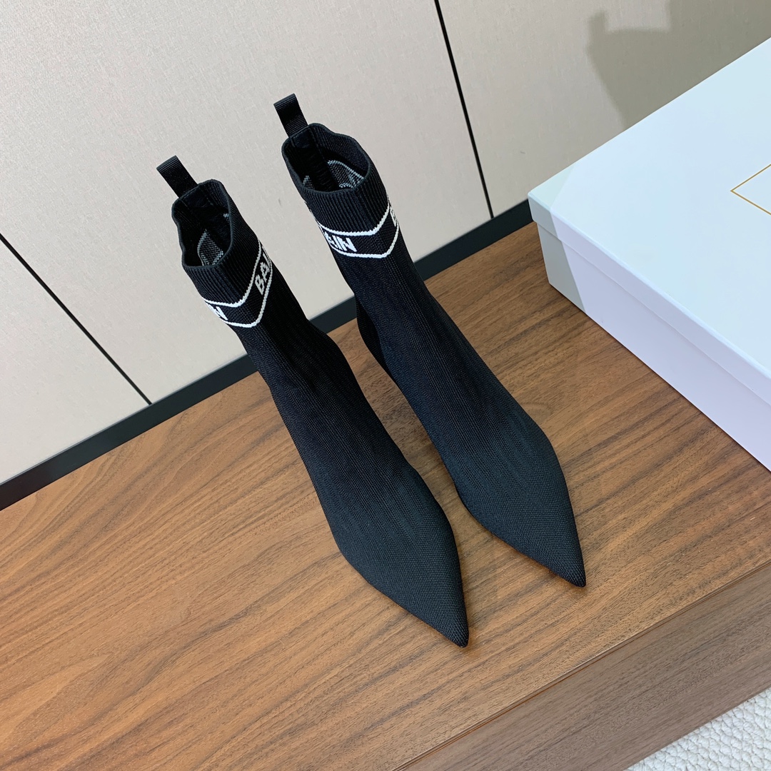 【Balmai*】针织弹力短靴！海外订购原版，1:1完美复刻！材质：原版定制飞织鞋面，牛皮垫脚，真皮大底