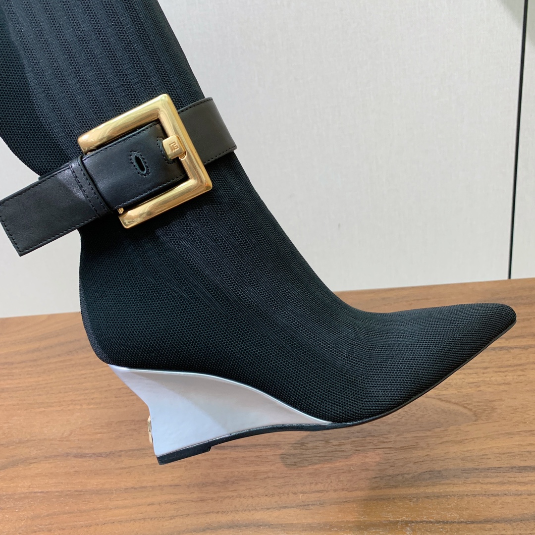 【Balmai*】针织弹力长靴！海外订购原版，1:1完美复刻！材质：原版定制飞织鞋面，牛皮垫脚，真皮大底