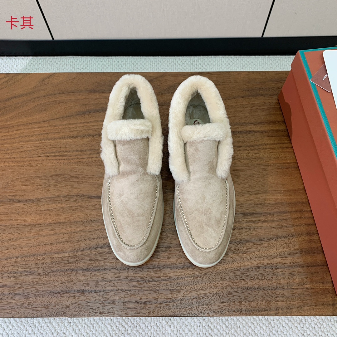 【Loro Piana】高帮毛里乐福鞋。意大利顶级羊绒复古优雅低调奢华。时尚性与皮料实用性同样兼具依然全