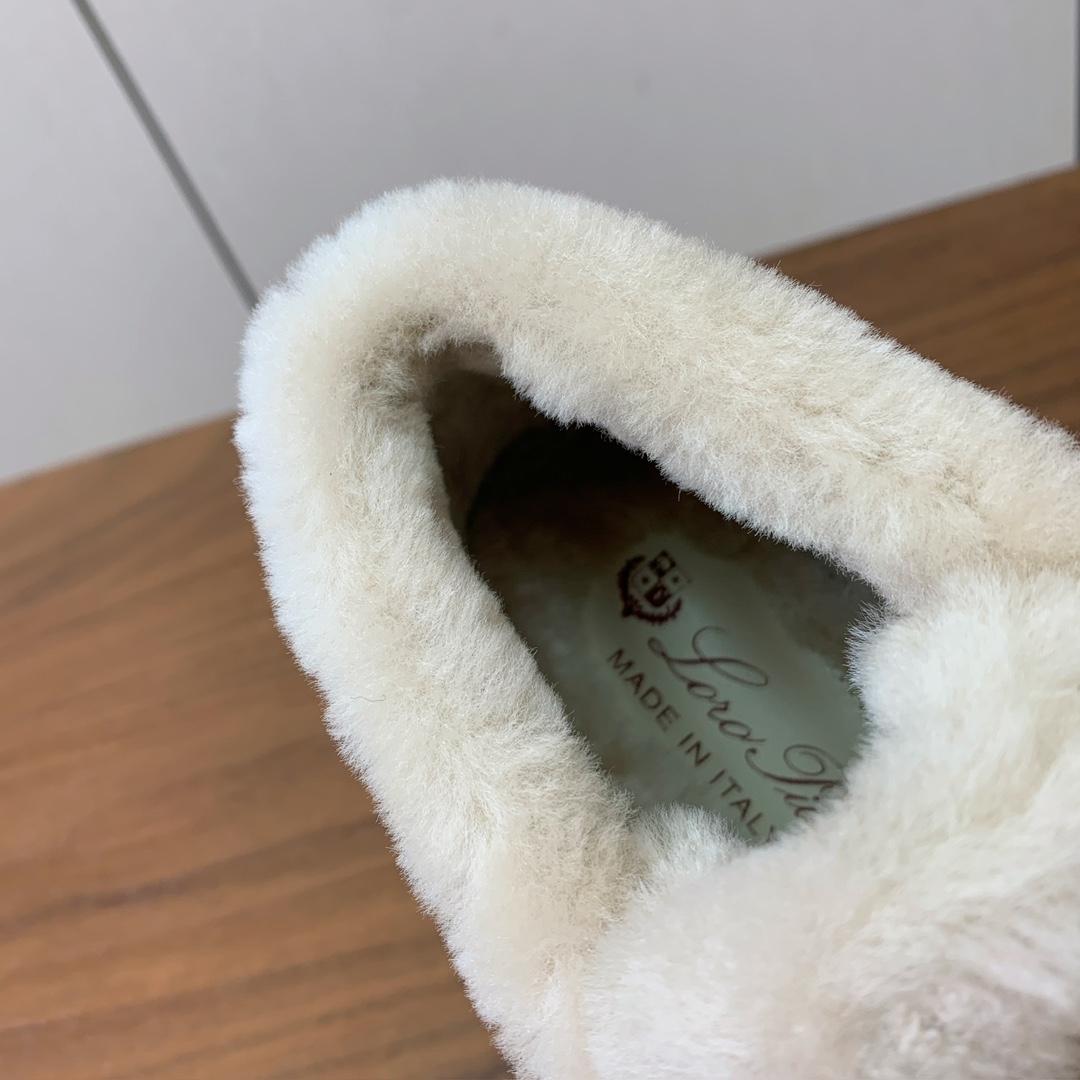 【Loro Piana】高帮毛里乐福鞋。意大利顶级羊绒复古优雅低调奢华。时尚性与皮料实用性同样兼具依然全