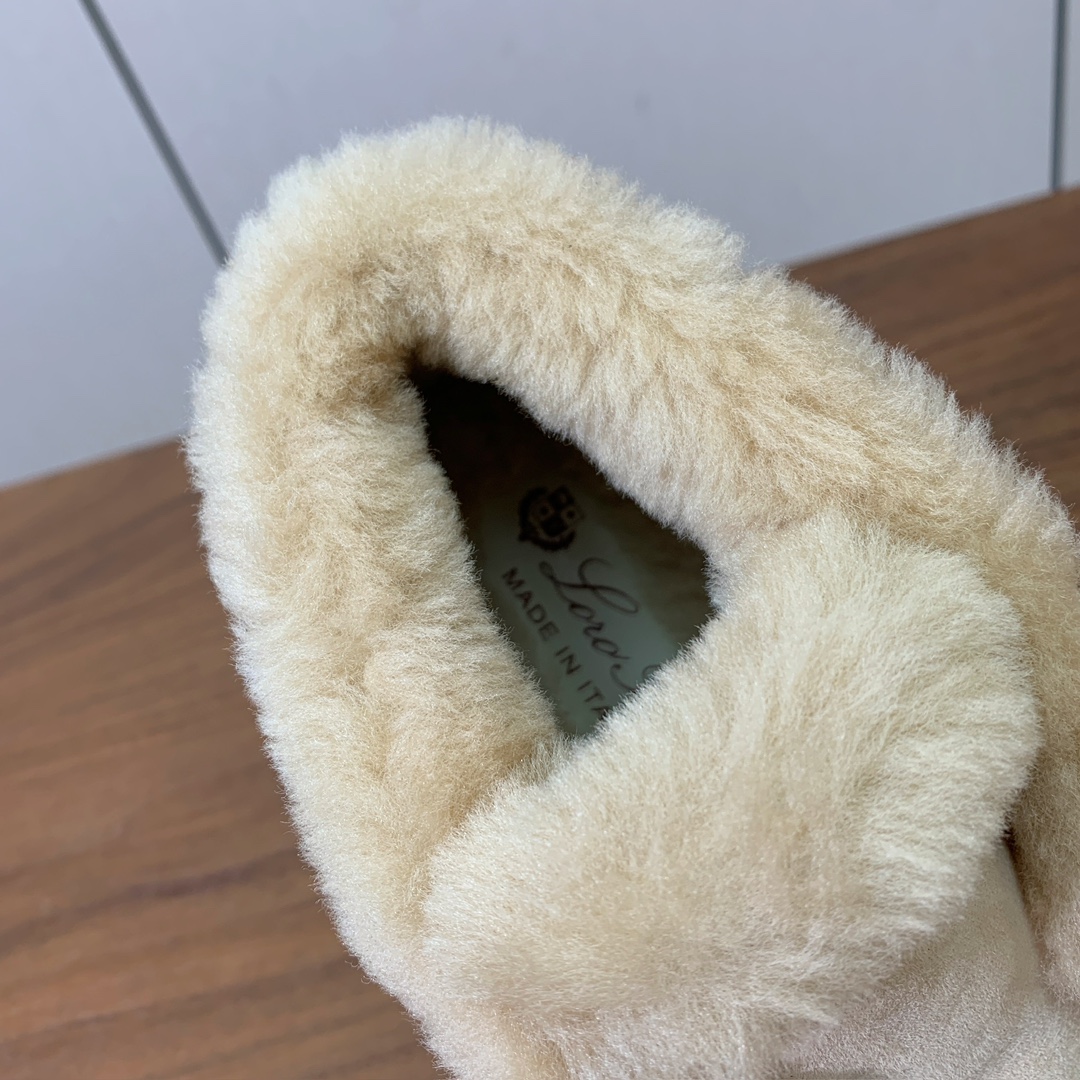 【Loro Piana】高帮毛里乐福鞋。意大利顶级羊绒复古优雅低调奢华。时尚性与皮料实用性同样兼具依然全