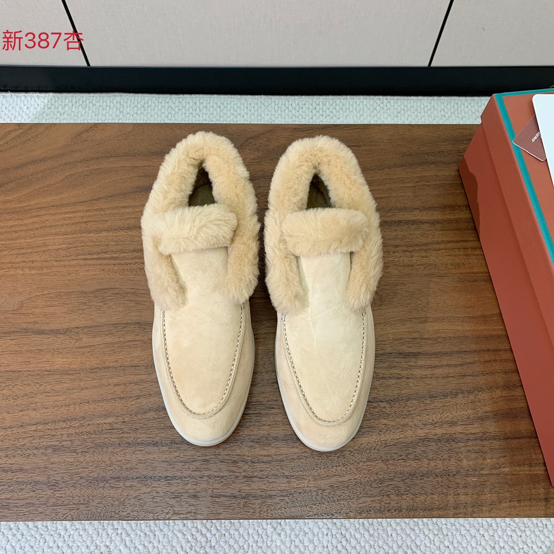 【Loro Piana】高帮毛里乐福鞋。意大利顶级羊绒复古优雅低调奢华。时尚性与皮料实用性同样兼具依然全