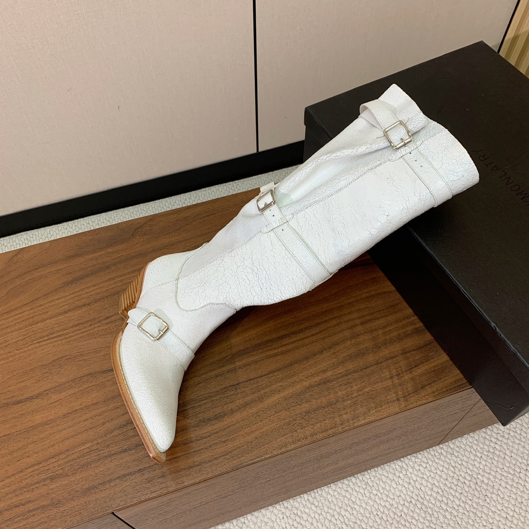 【R13】皮条长靴。简约百搭款。鞋面牛京、爆裂皮。牛皮内里，真皮大底。跟高5.5cm码数：35-42(4