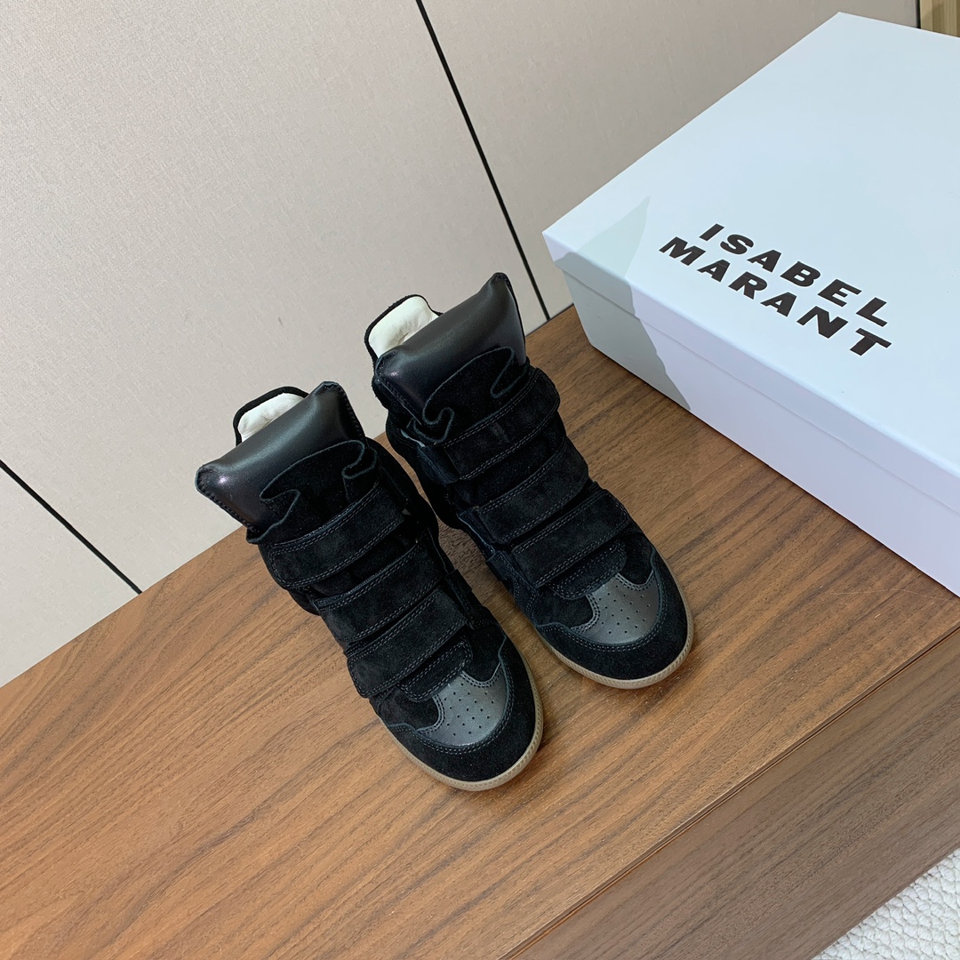 【Isabel Marant】秋冬内增高拼色高帮休闲鞋。超级有高级感上脚超好看。关键超级舒适脚感一点都不