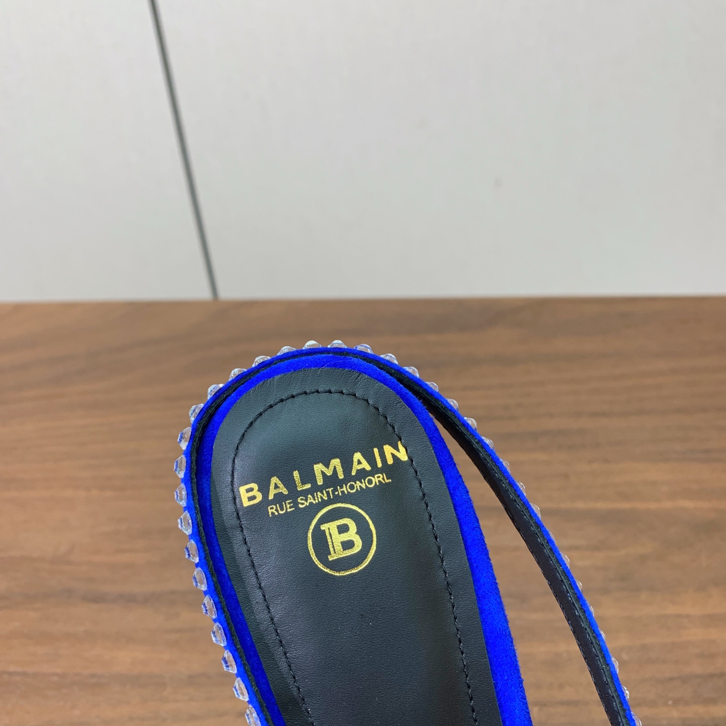 【Bal*ain】高跟钻链半拖。无敌气场、无敌好看。原版定制进口羊京，牛皮垫脚。意大利进口真皮大底，跟高9.5cm 码数