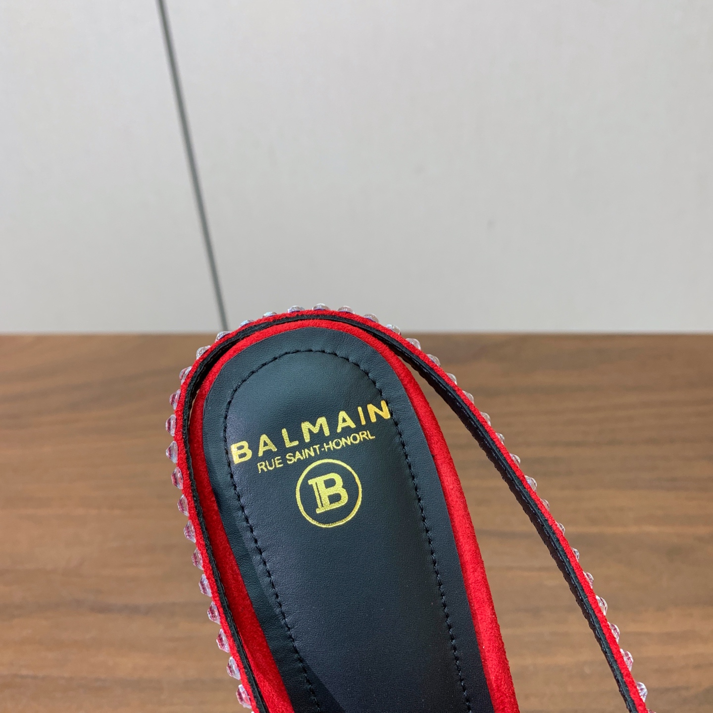 【Bal*ain】高跟钻链半拖。无敌气场、无敌好看。原版定制进口羊京，牛皮垫脚。意大利进口真皮大底，跟高9.5cm 码数