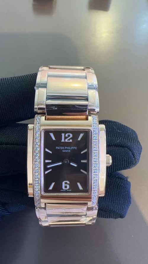Patek Philippe Twenty-4 Quartz Diamond Ladies Watch with Stainless Steel