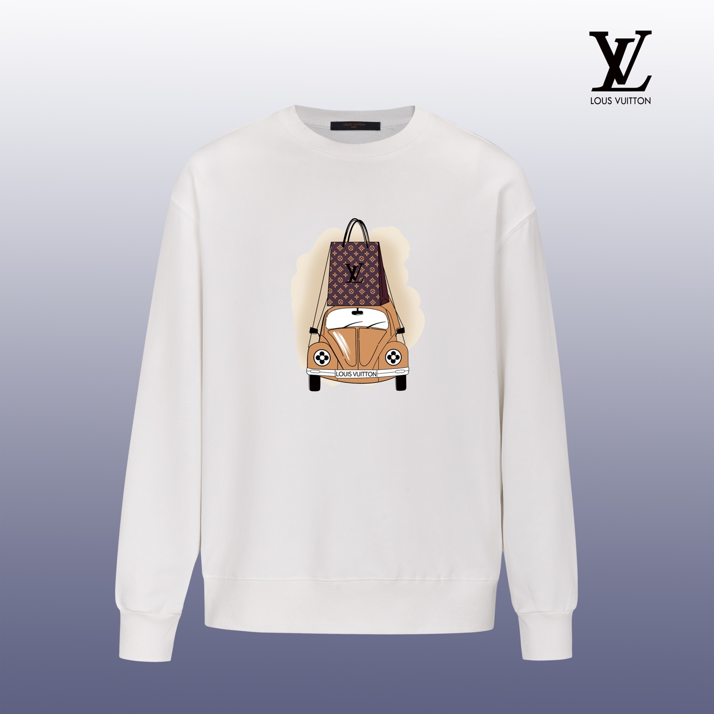 Louis Vuitton Printed Crewneck Sweatshirt, Stylish and Comfortable