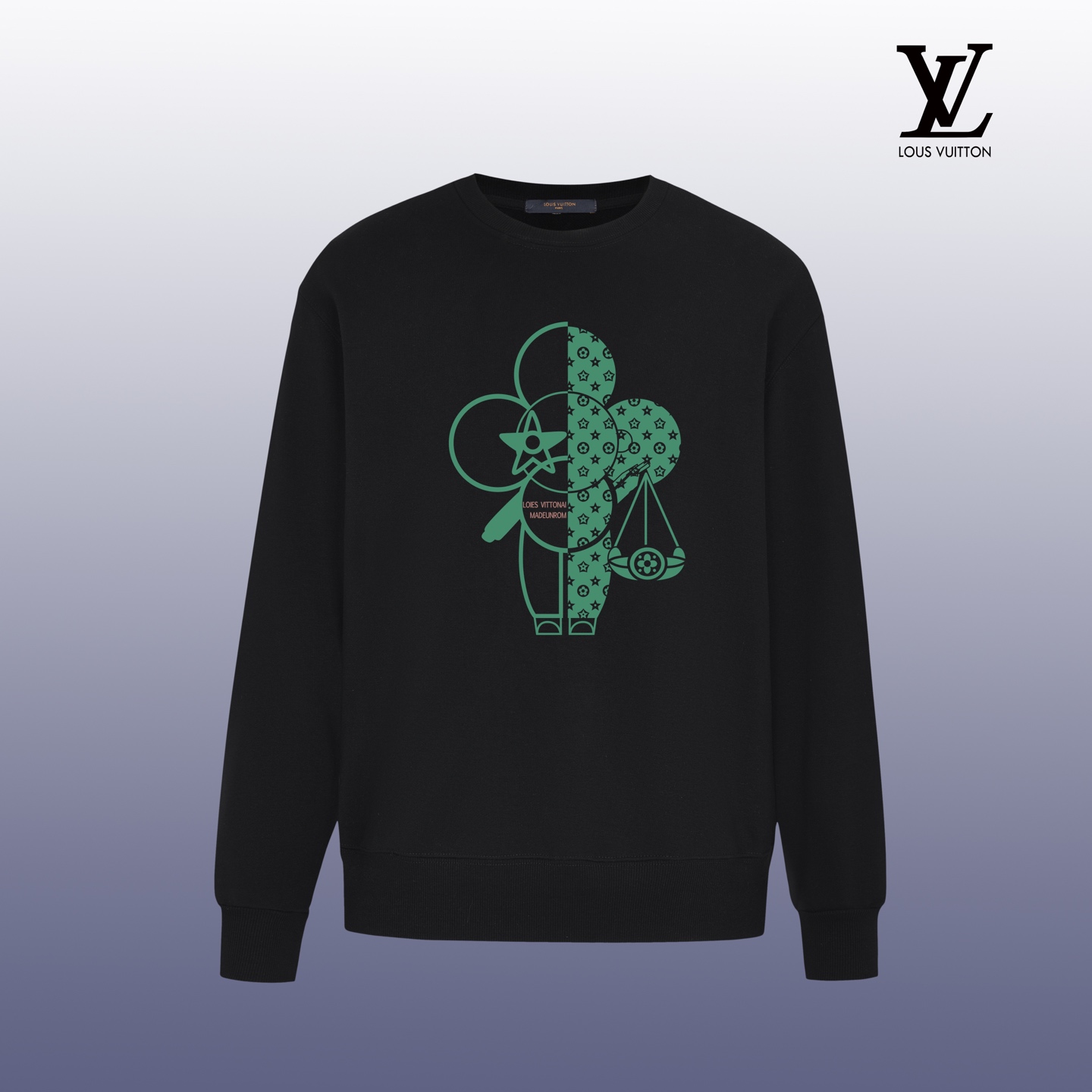 Louis Vuitton Designer Sweatshirt, Cotton Fleece Fabric, Round Neck, Unisex