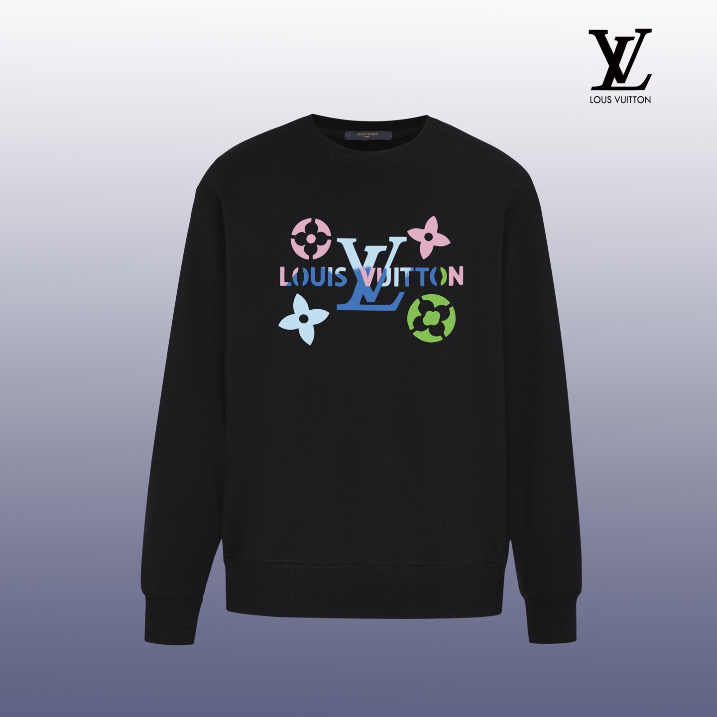 Louis Vuitton Printed Cotton Sweatshirt - Stylish and Comfortable, XS-XL