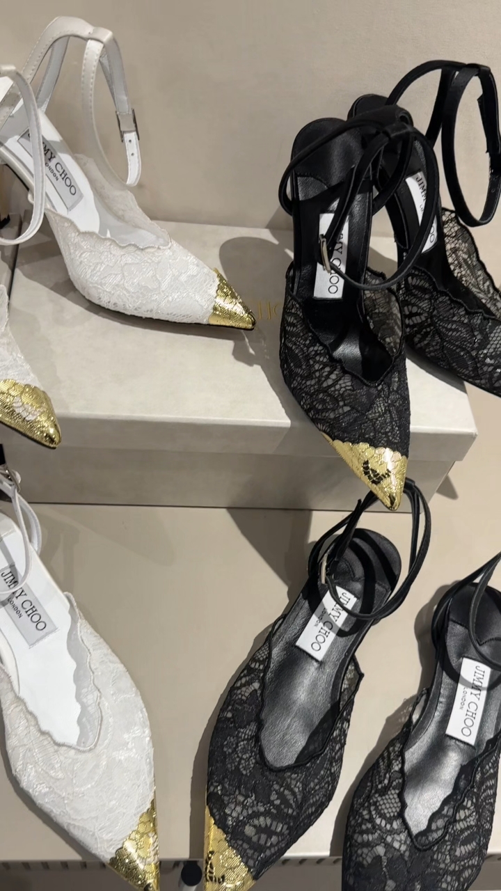 ¡Foto real del modelo de bordado resistente JimmyChoo en tres colores!