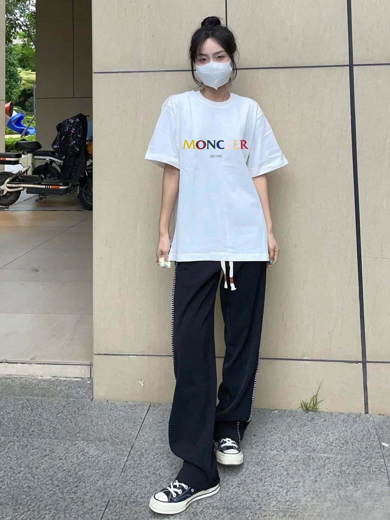 몽클레어 컬러 로고 여성 반팔 티셔츠 52278 이미지 7