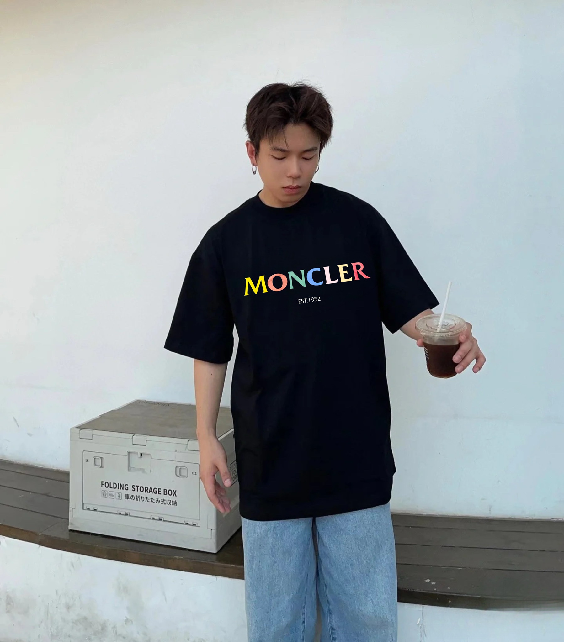 몽클레어 컬러 로고 여성 반팔 티셔츠 52278 이미지 2