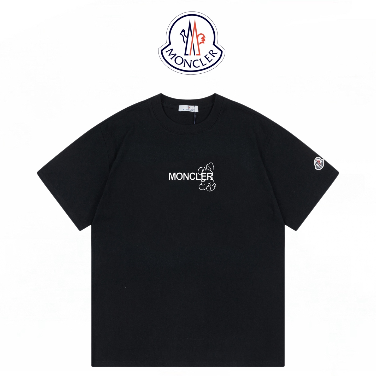 NO:155474,MONCLER New printed short sleeves 280g short sleeves Black XS-L, christian louboutin, Moncler, T-shirt, alexander wang19860909MONCLER盟可睐藤原浩 新款印花短袖 280克短袖 黑色 XS-L,,christian louboutin,Moncler,T-shirt,alexander wang,Men's clothing