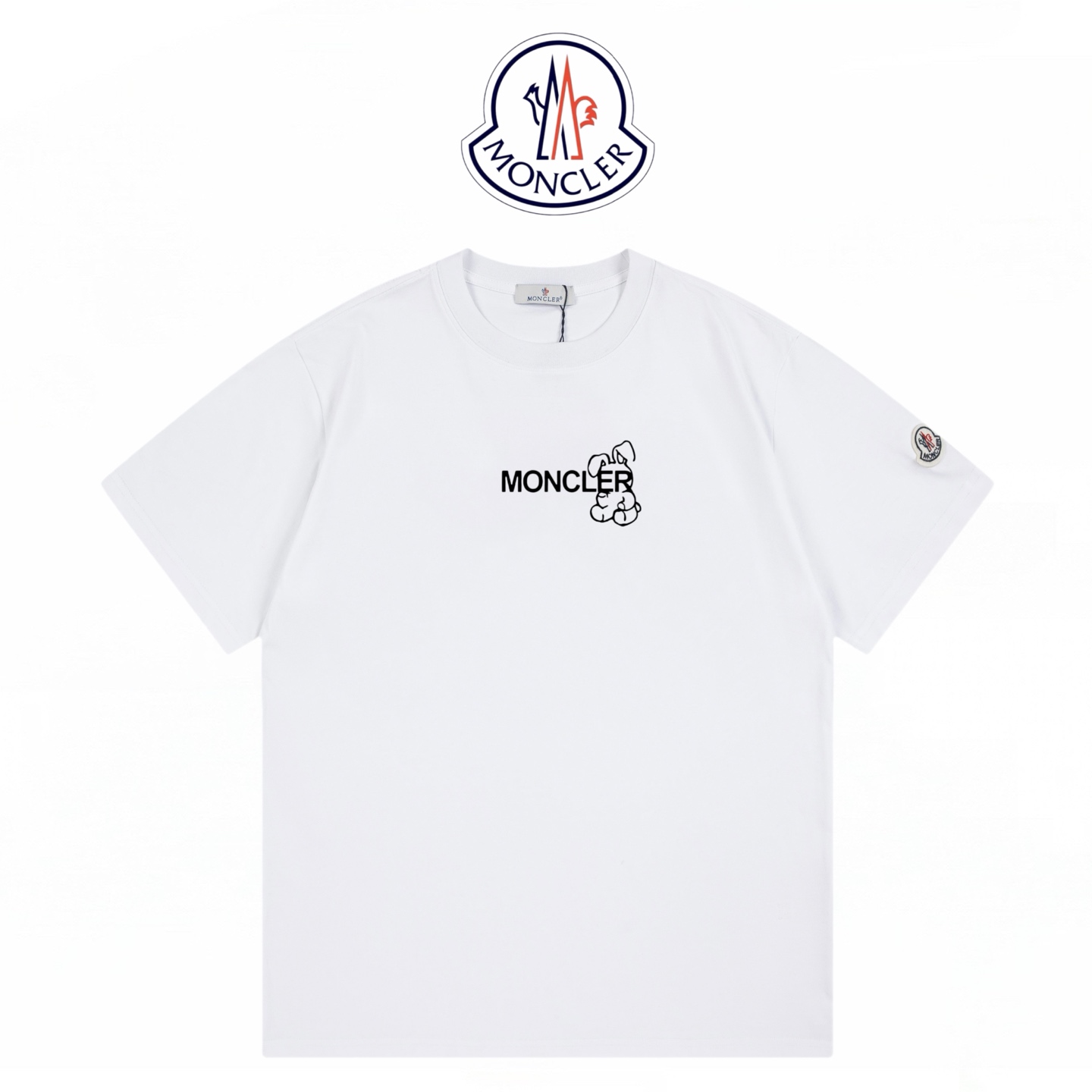 NO:155478,MONCLER New printed short sleeves 280g short sleeves White XS-L, christian louboutin, Moncler, T-shirt, alexander wang19860909MONCLER盟可睐藤原浩 新款印花短袖 280克短袖 白色 XS-L,,christian louboutin,Moncler,T-shirt,alexander wang,Men's clothing