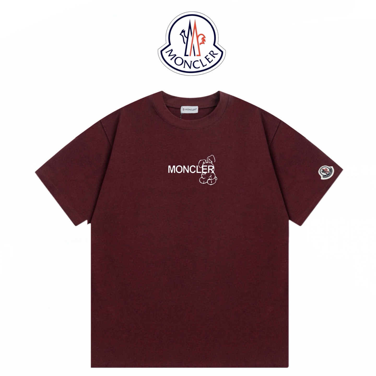 NO:155482,MONCLER New printed short sleeves 280g short sleeves Angora red XS-L, christian louboutin, Moncler, T-shirt, alexander wang19860909MONCLER盟可睐藤原浩 新款印花短袖 280克短袖 安哥拉红 XS-L,,christian louboutin,Moncler,T-shirt,alexander wang,Men's clothing