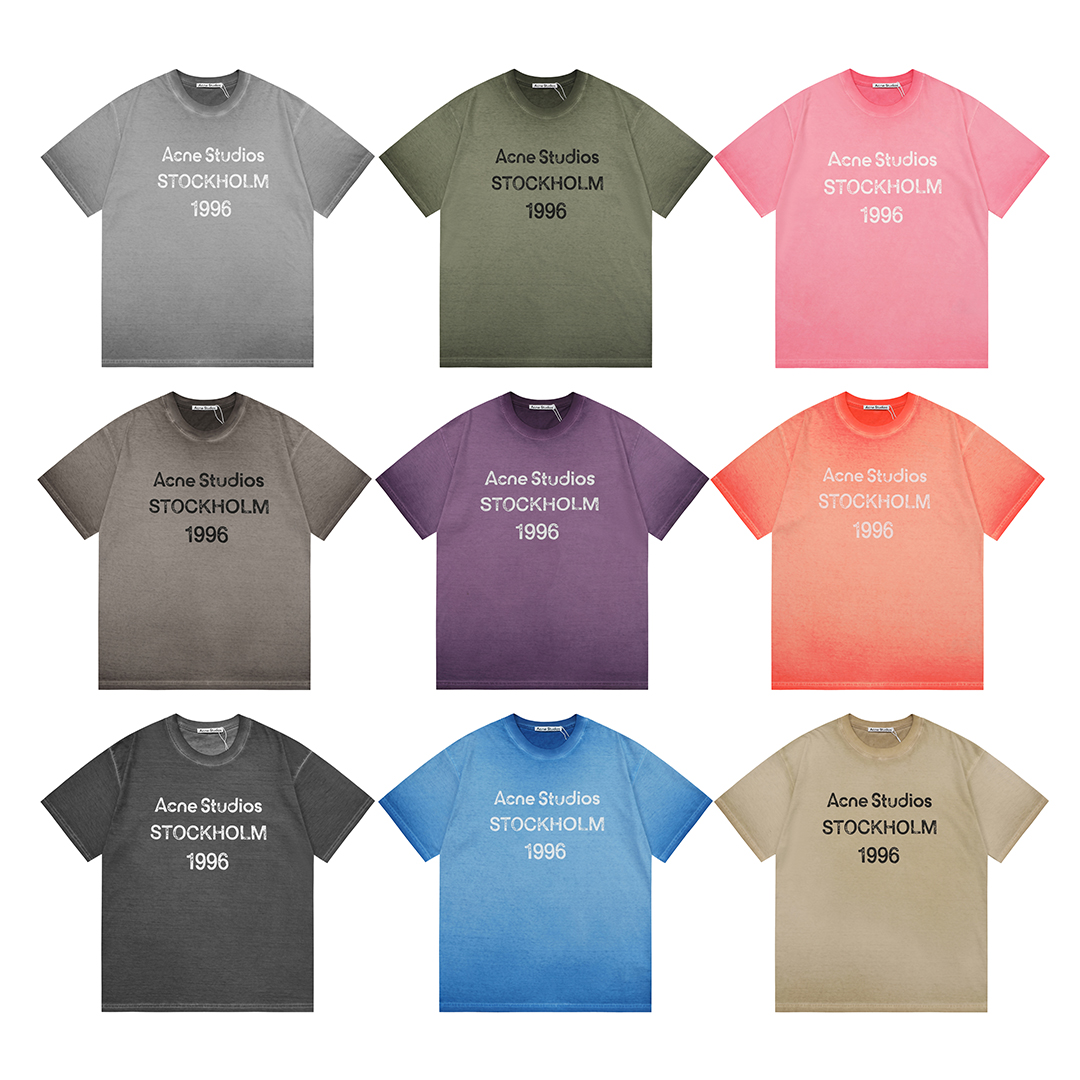 AcneStudios 渐变洗水做旧T恤短袖 AcneStudios 渐变洗水做旧T恤短袖
