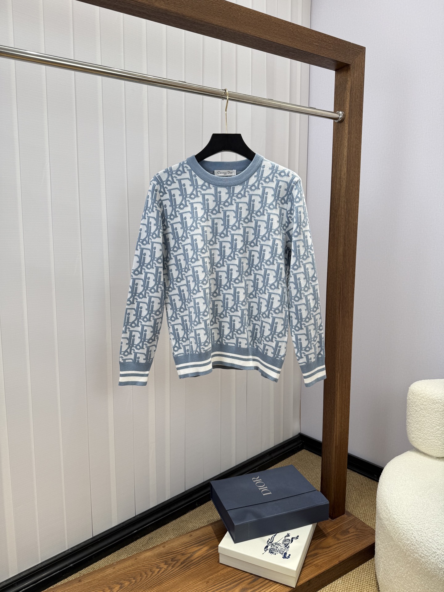 Dior Blue Monogram Sweater
