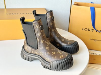 Louis Vuitton Short Boots Calfskin Cowhide Sheepskin Silk