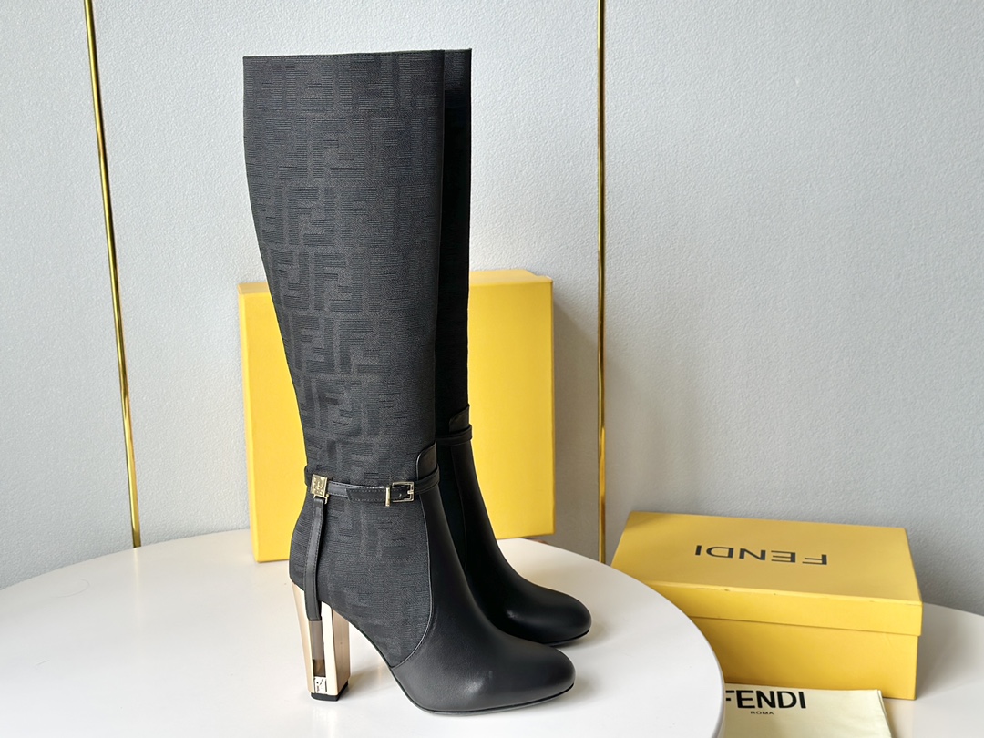 Classic F-F Metal Flounder Design, High 10cm, Order Sizes 35-39 or 40-42 - 图片 1