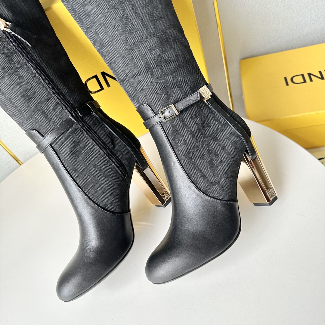 Classic F-F Metal Flounder Design, High 10cm, Order Sizes 35-39 or 40-42 - 图片 5