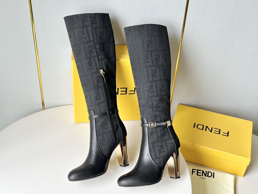 Classic F-F Metal Flounder Design, High 10cm, Order Sizes 35-39 or 40-42 - 图片 2